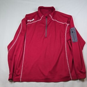 Ping Red Quarter-Zip Pullover